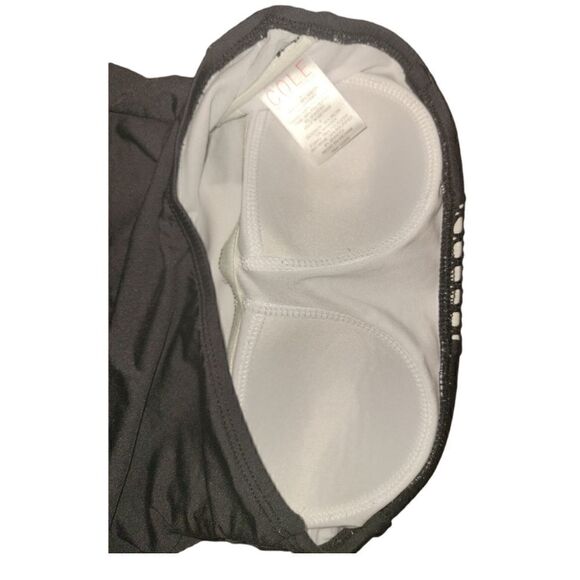 NWOT Cole of California Black Strapless One Piece Color Black Swimsuit Bathing 6 - Picture 8 of 10
